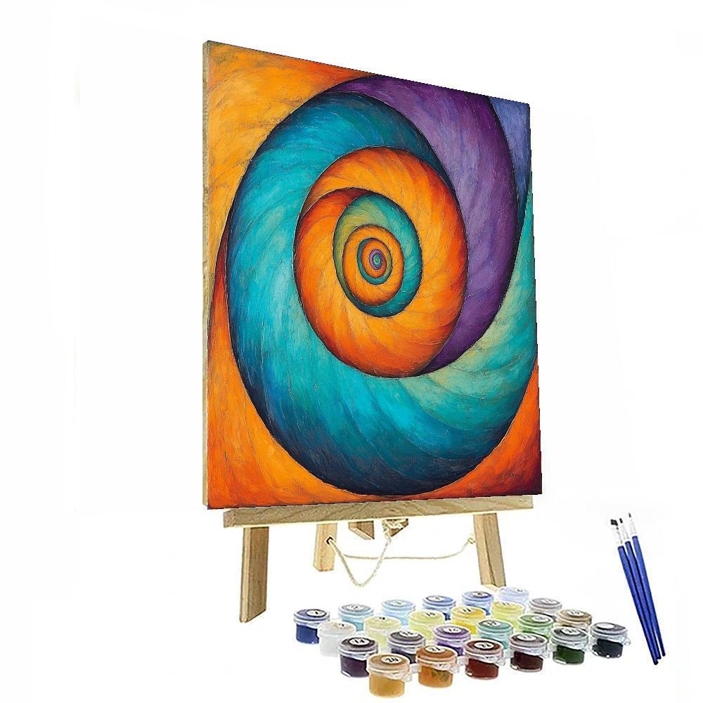 Michelangelo Inspired Spirals Of Energy  DIY Paint By Numbers
