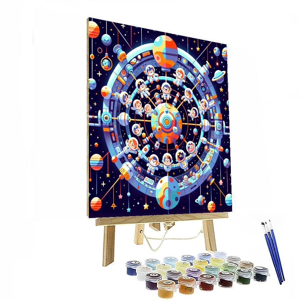 Adventure On The Space Station Paint By Numbers Art