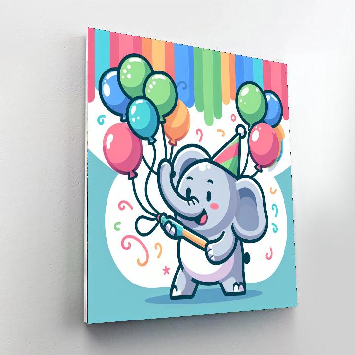 Balloon Artist Elephant Number Painting