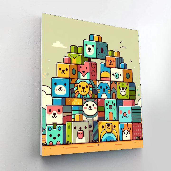 Creative Construction With Animal Blocks Paint By Color