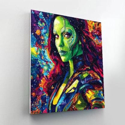 Zoe Saldana: The Cosmic Dance Of Gamora Paint By Color