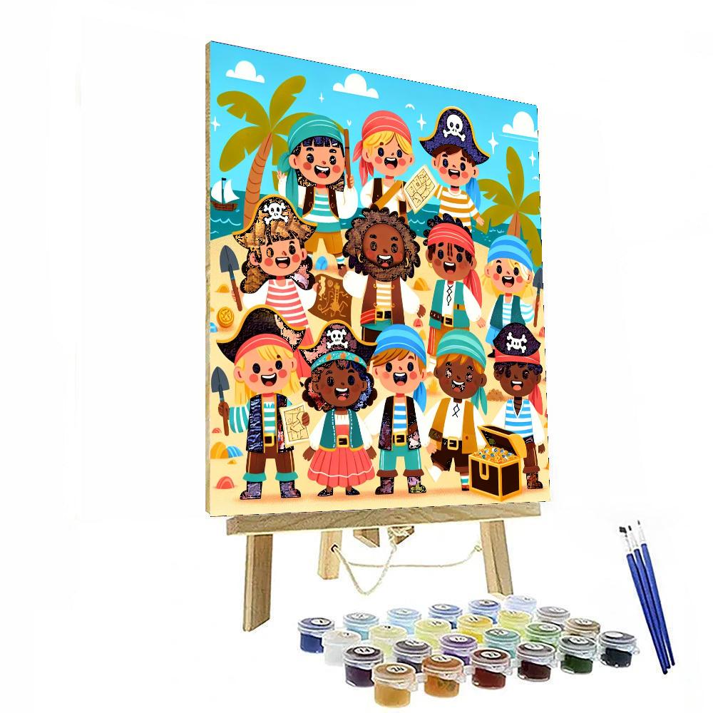 Adventurous Little Pirates Painting By Numbers Kit