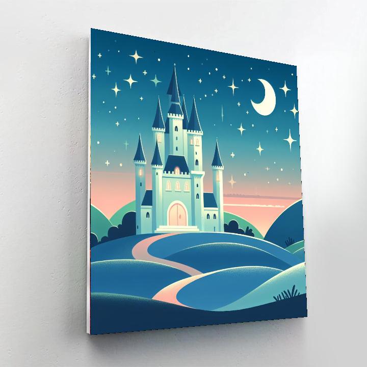 Starlit Castle Keep Paint By Numbers Art