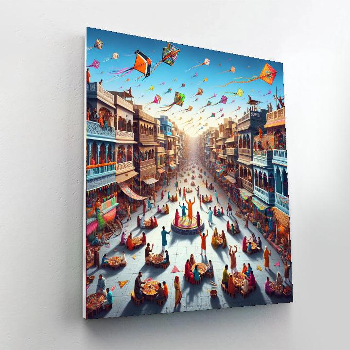 Makar Sankranti - Gujarat Paint By Color