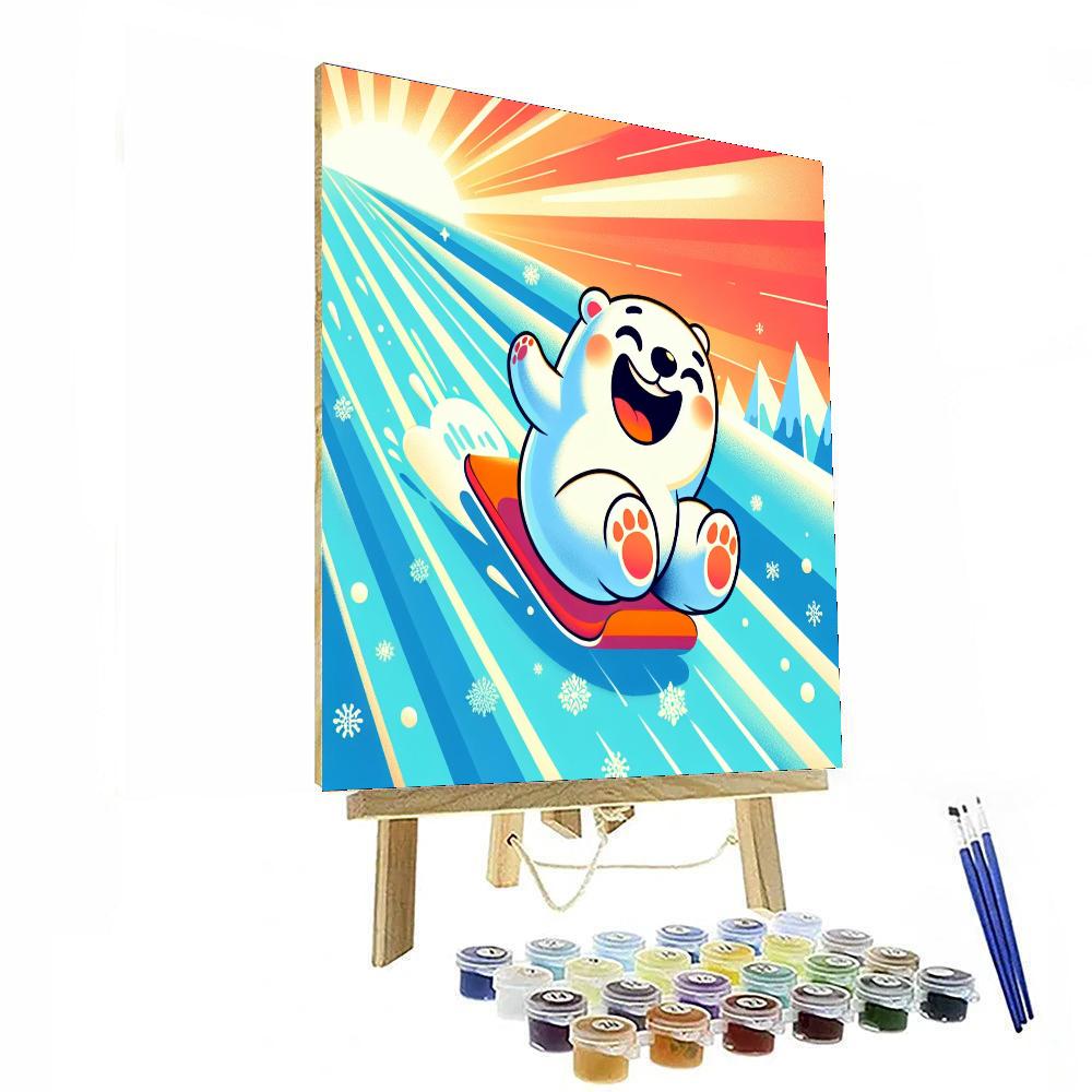 Excited Polar Bear Paint By Numbers Kits
