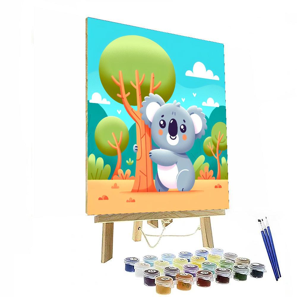 Curly Koala DIY Paint By Numbers