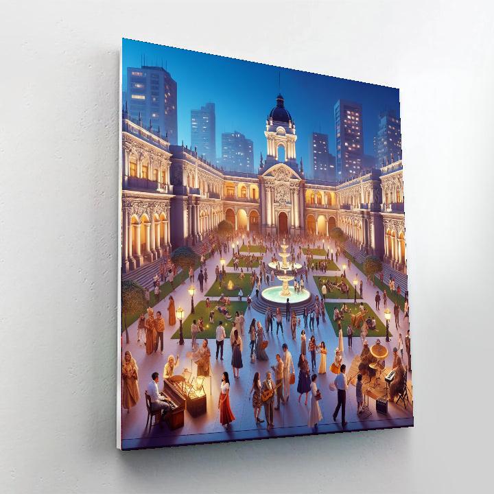 Lima Art Museum Night - Peru Paint By Numbers