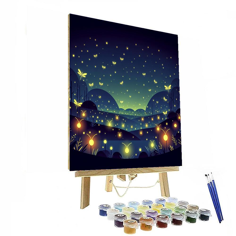 Glowing Firefly Festival Painting By Numbers Kit
