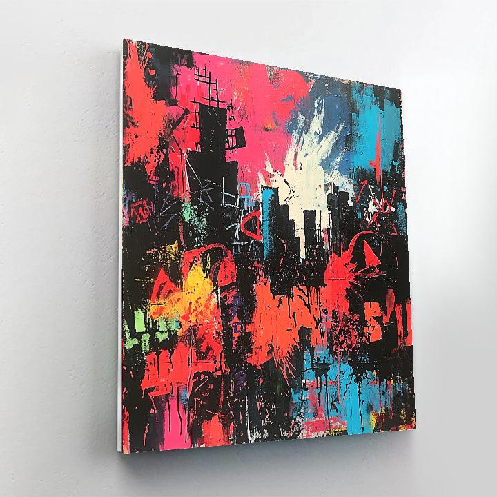 Jean-Michel Basquiat Inspired Mythic Metropolis  Paint By Number