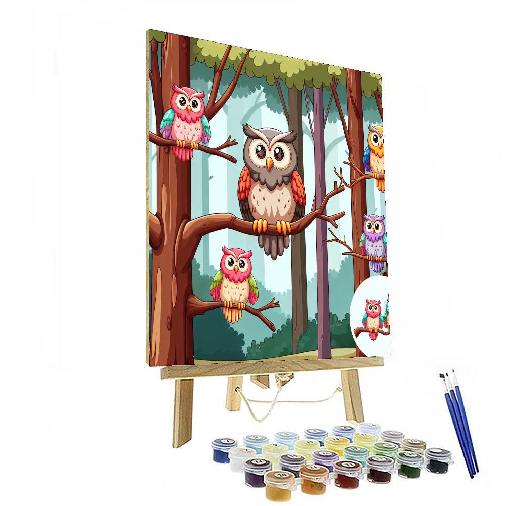 Artistic Owl Sanctuary DIY Paint By Numbers