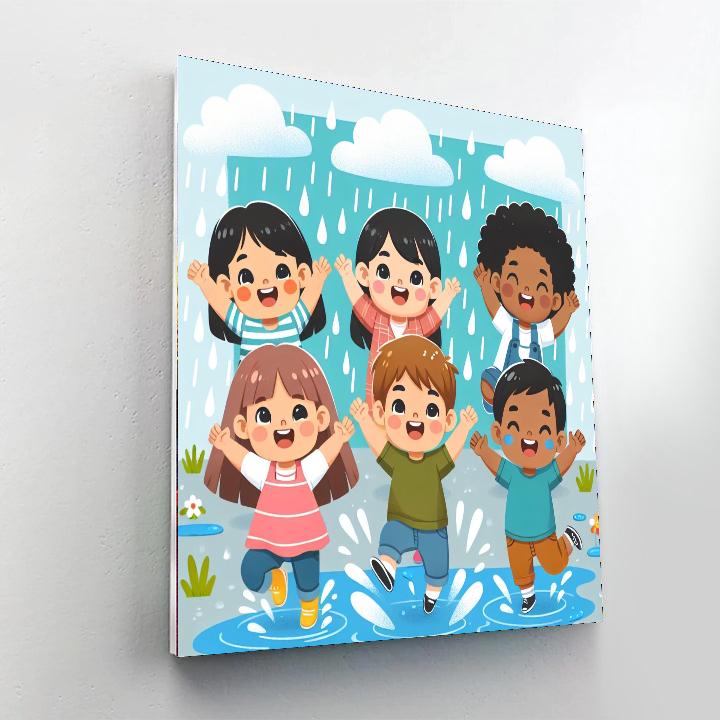 Rainy Day Revelry Paint By Numbers Art