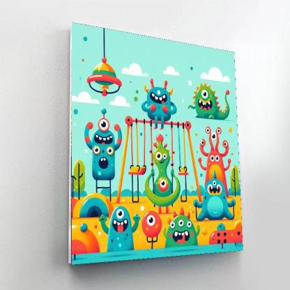 Silly Monster Playground Numbered Painting Kits