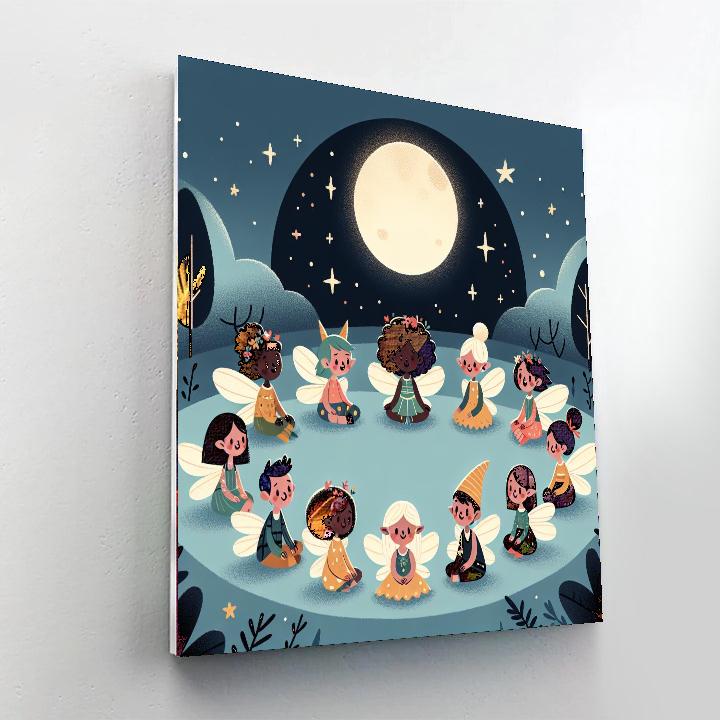 Friendly Fairy Circle Painting By Numbers Kit
