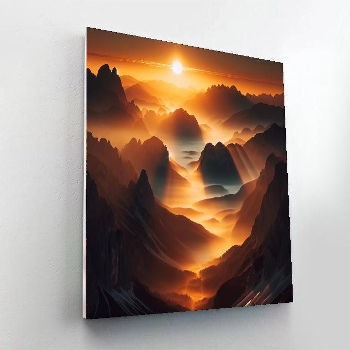 Majestic Mountain Morning Numbered Painting Kits