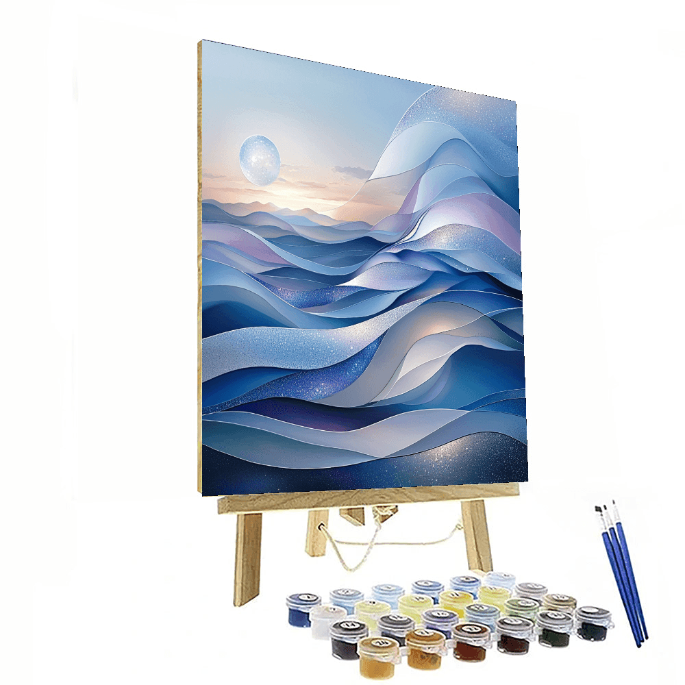 Chagall Inspired Mystical Lunar Landscape - DIY Painting By Numbers Kit
