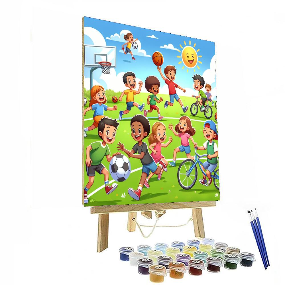Outdoor Sports Extravaganza Number Painting