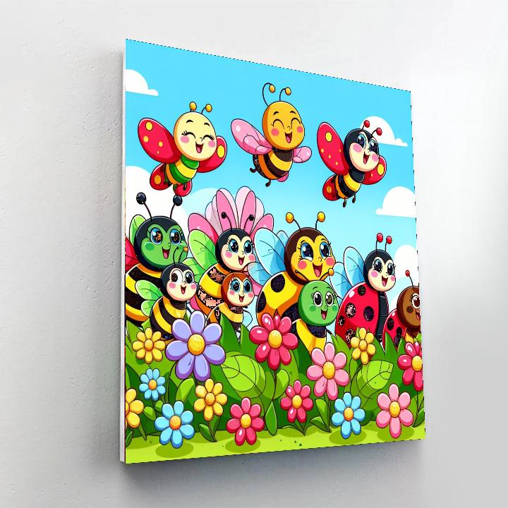 Friendly Bug Parade Painting By Numbers Kit