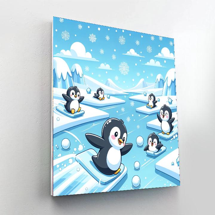 Penguin Polar Party Painting Number Kit