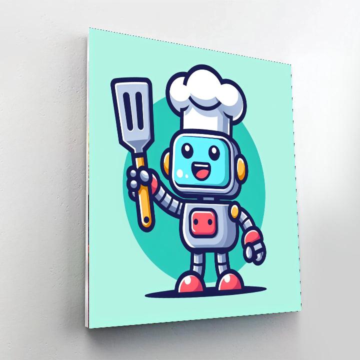 Robot Chef Number Painting