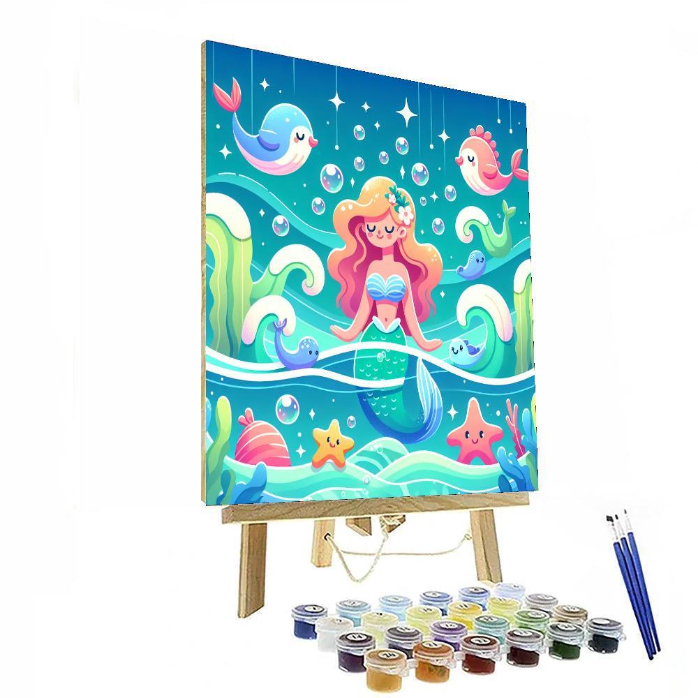 Mermaid's Secret Lagoon DIY Paint By Numbers