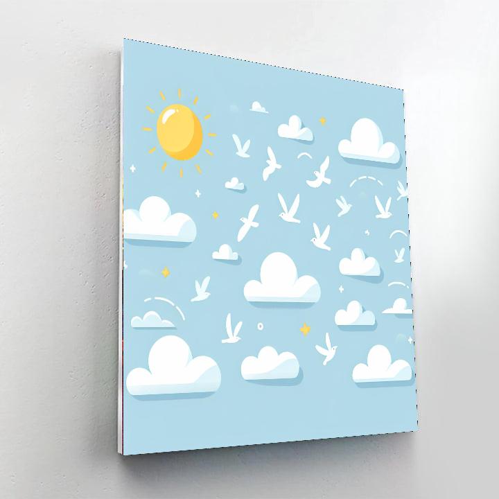 Calming Clouds Numbered Painting Kits