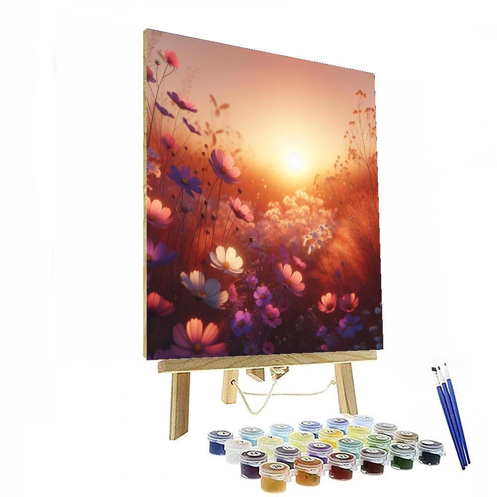 Dreamy Meadow Sunset Numbered Painting Kits