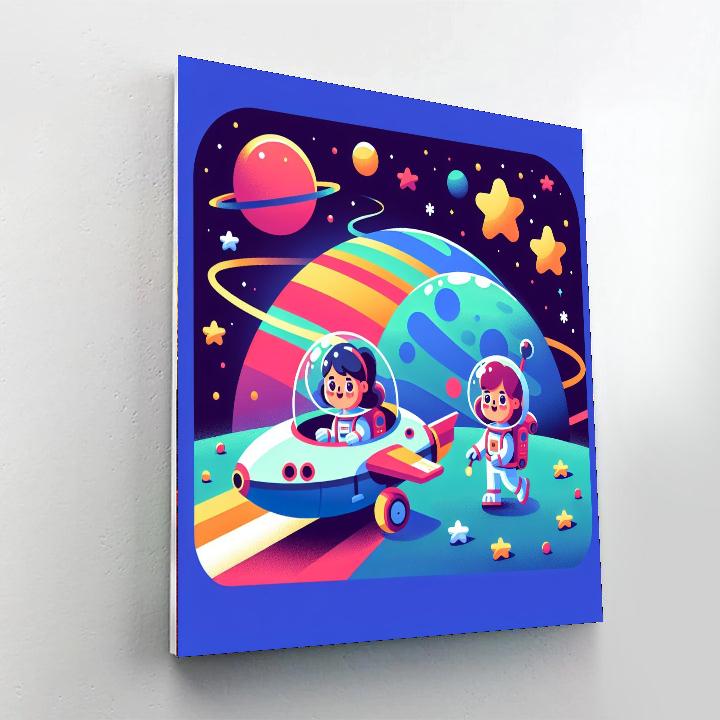 Stellar Space Mission Painting Number Kit