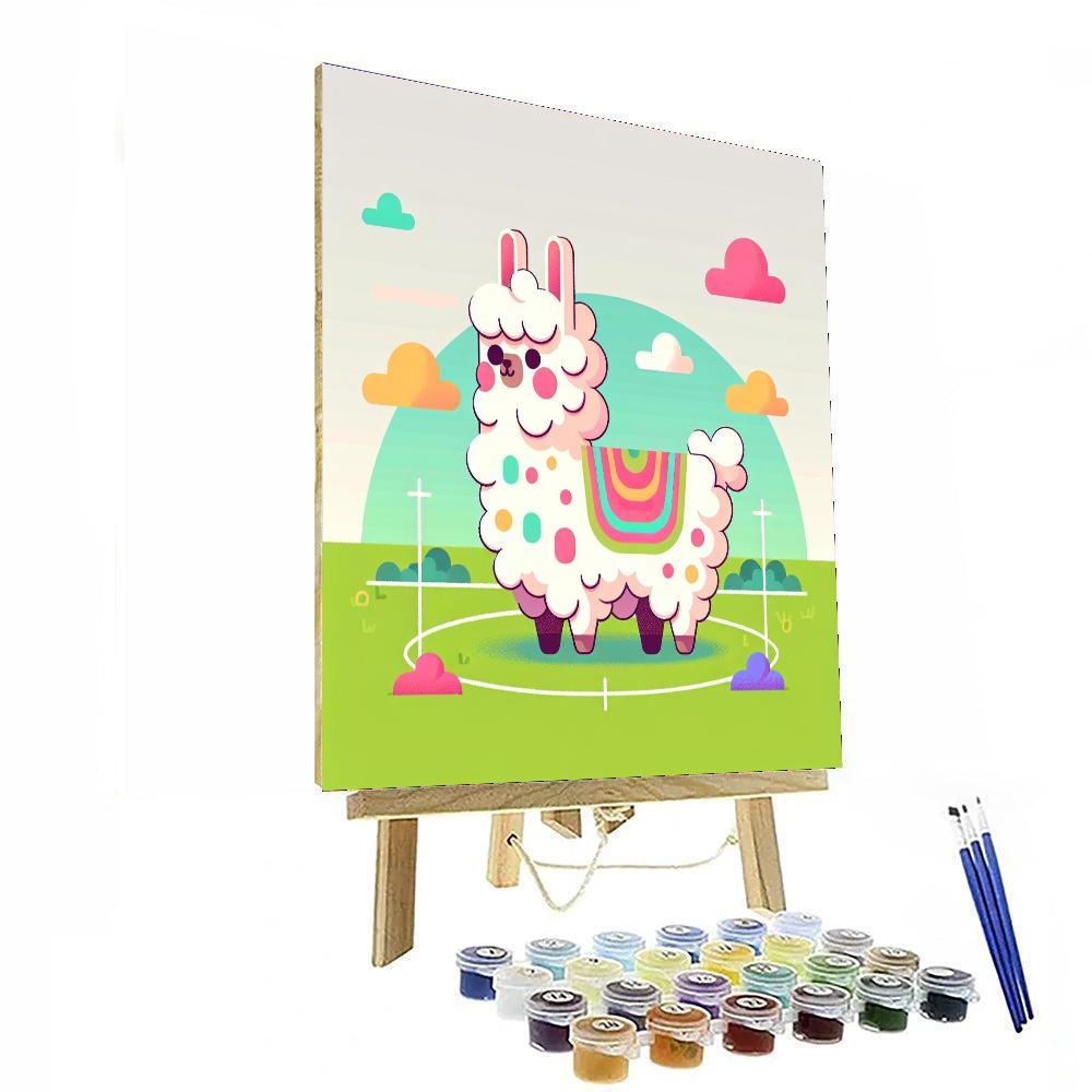 Fluffy Llama Adventures Number Painting
