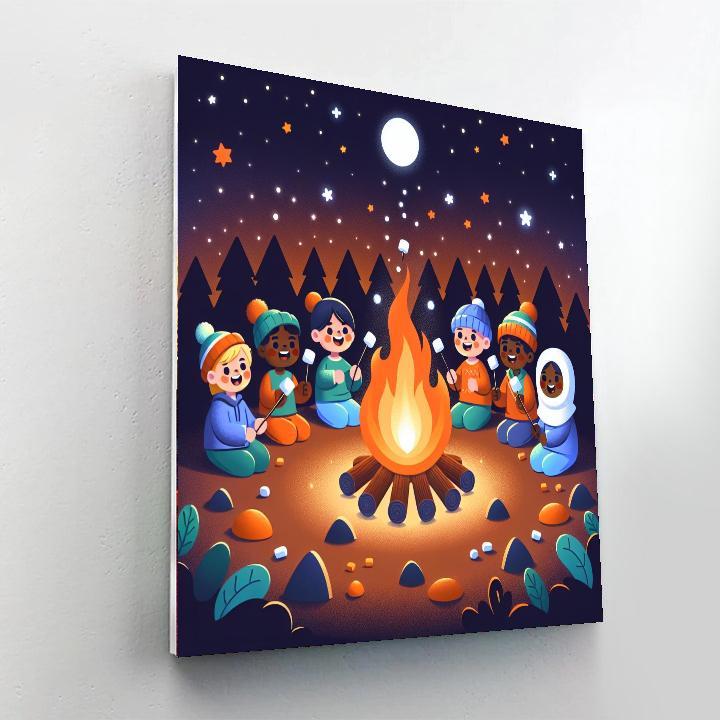 Cheery Campfire Paint By Number