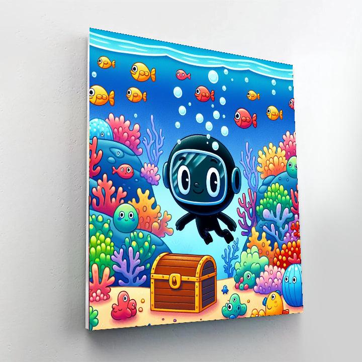 Undersea Treasure Adventure Number Painting
