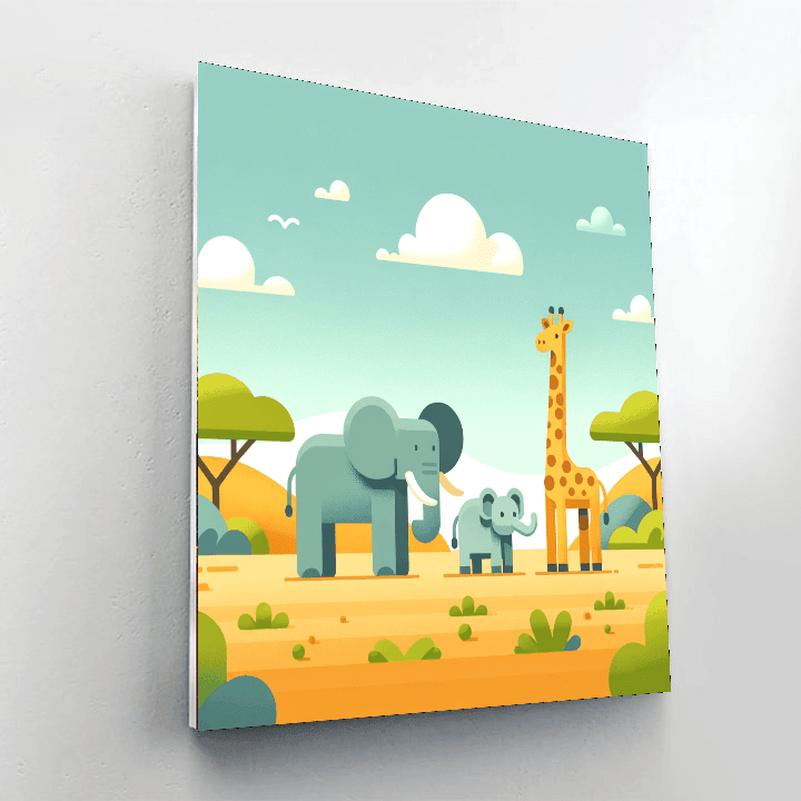 Animal Safari Adventure Paint By Numbers Kits