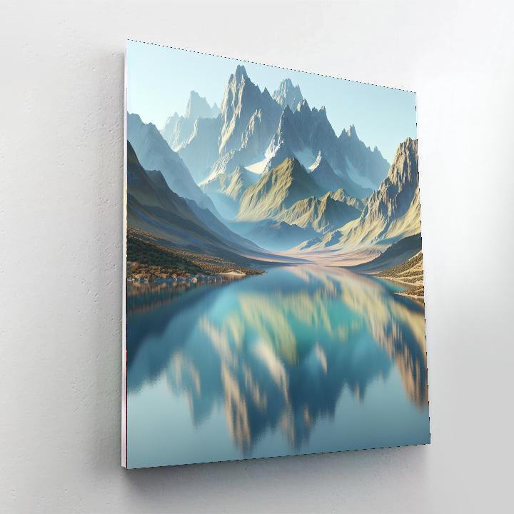 Calm Mountain Reflections Paint By Color