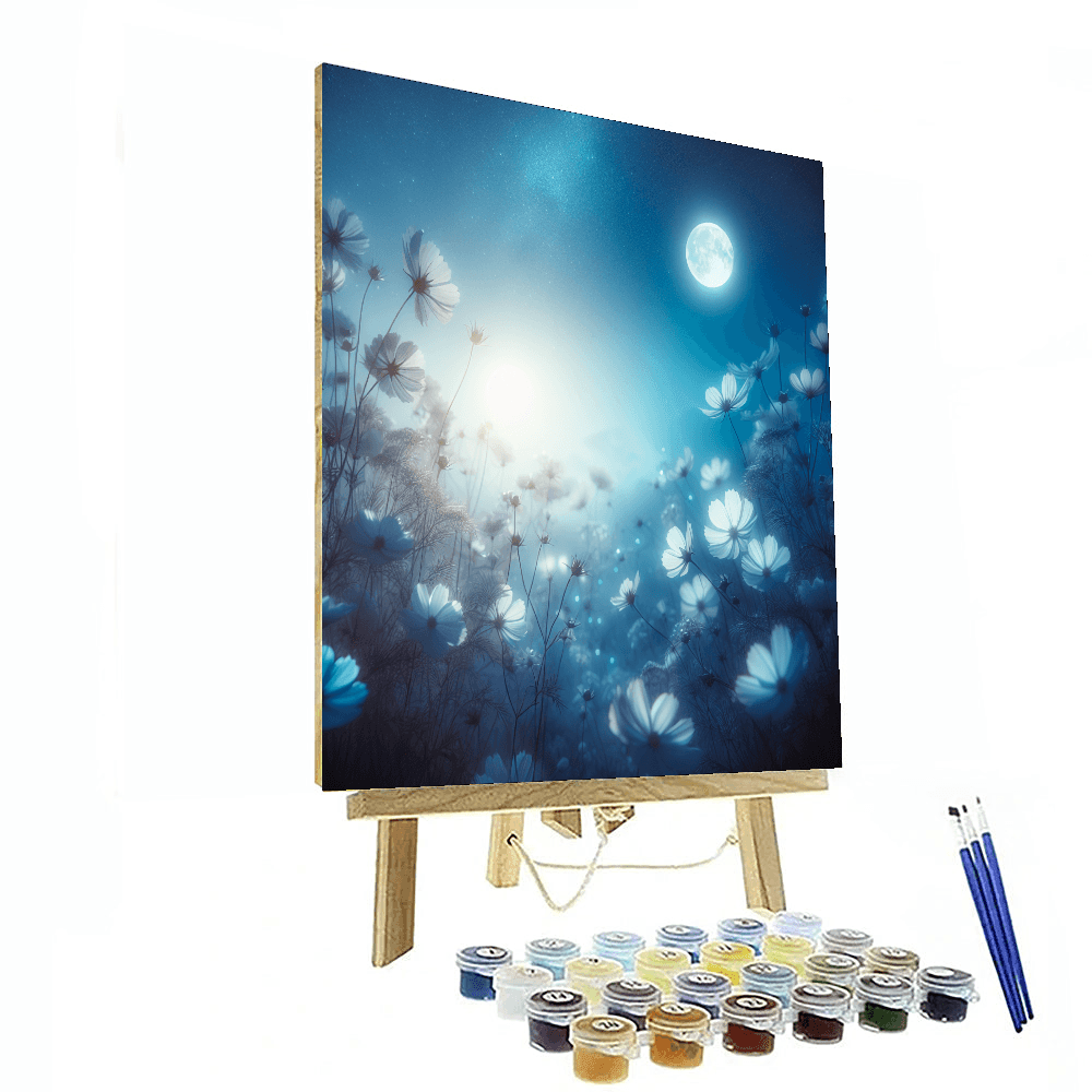 Elegant Night Blossoms Number Painting