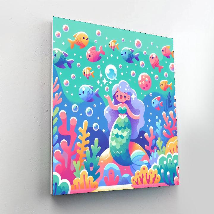 Underwater Mermaid's Song Paint By Numbers Art