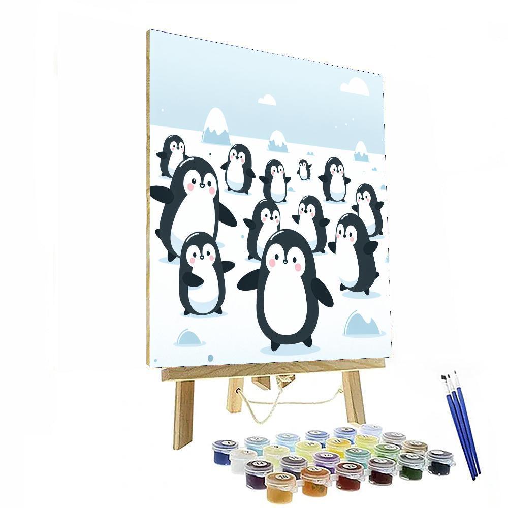Chilly Penguin Parade Numbered Painting Kits