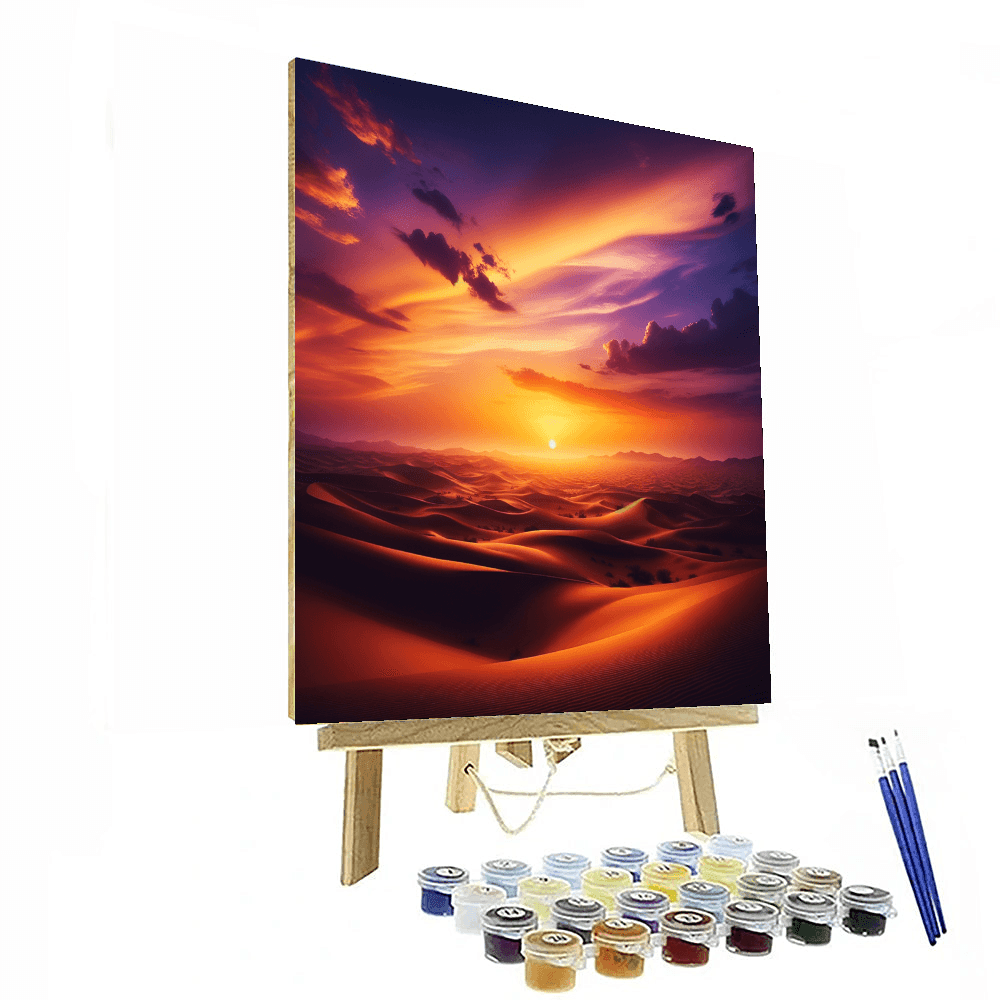 Sunset Oasis Patio Canvas Paint By Numbers Kits