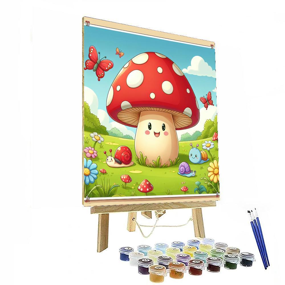 Charming Toadstool DIY Paint By Numbers