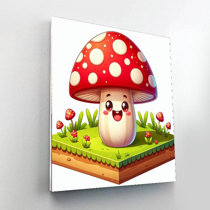 Whimsical Toadstool Painting By Numbers Kit