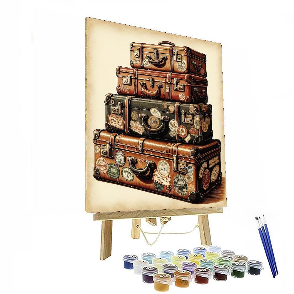 Exquisite Vintage Travel Numbered Painting Kits
