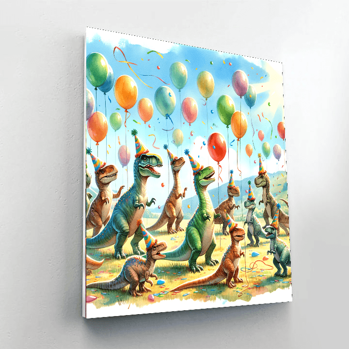 Friendly Dinosaur Party Painting Number Kit