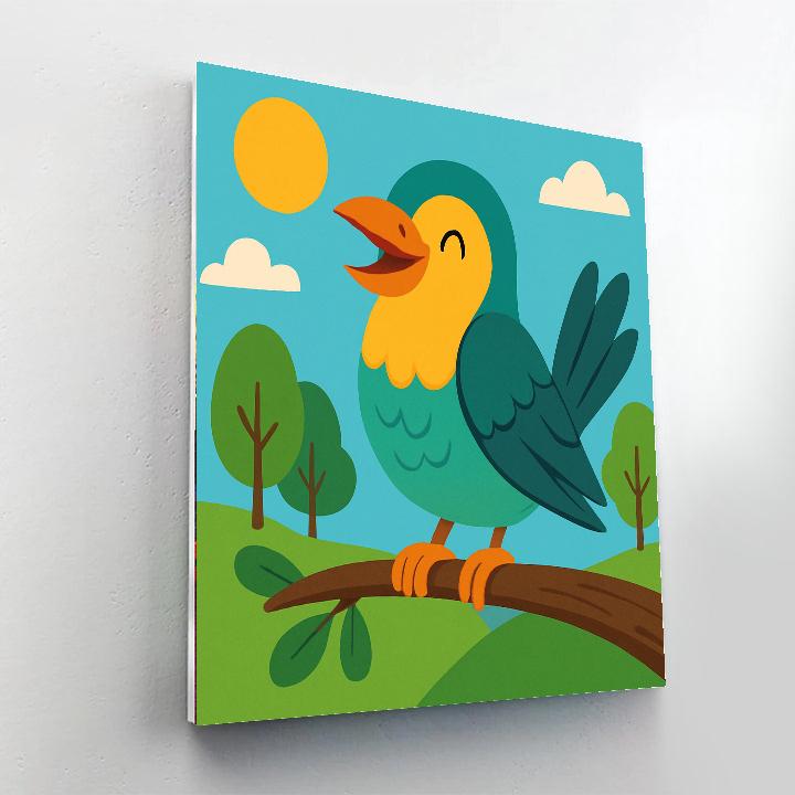 Charming Cuckoo Bird Paint By Numbers Art