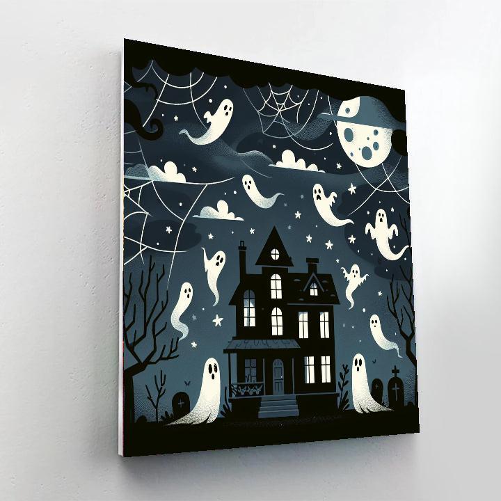 Haunted House Adventure Paint By Numbers Art