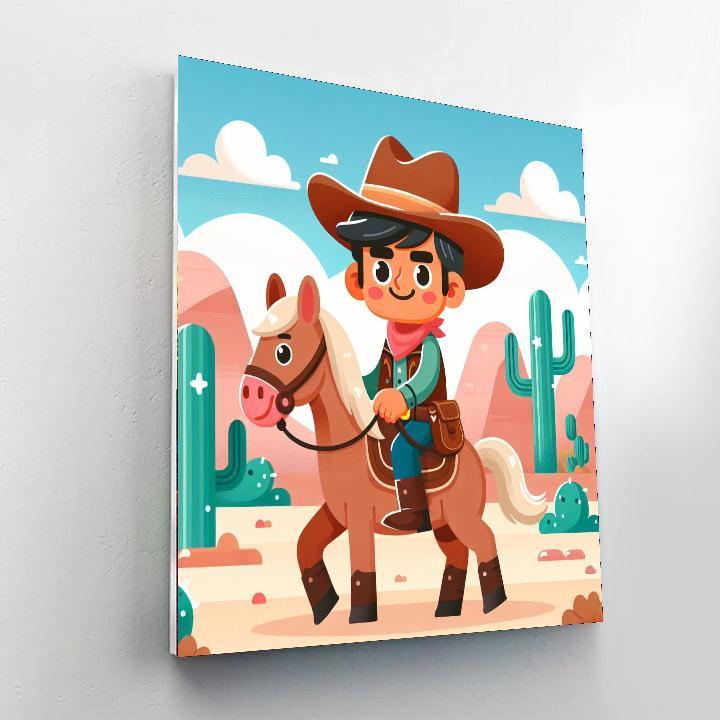 Wild West Cowboy Adventures Numbered Painting Kits