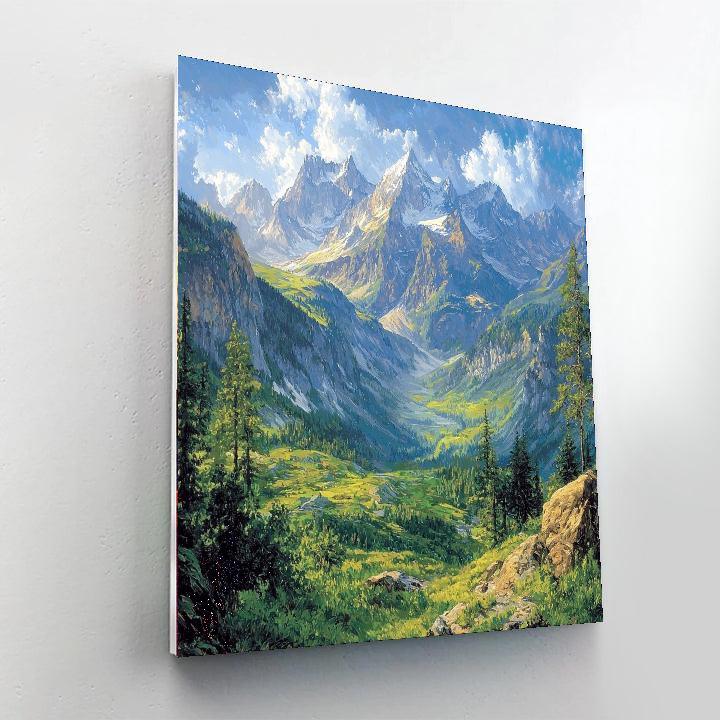 Albert Bierstadt Inspired Lush Wilderness  Painting By Numbers Kit