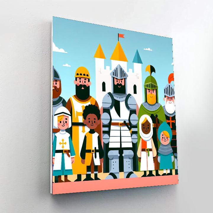 Brave Knights Of Old Painting Number Kit