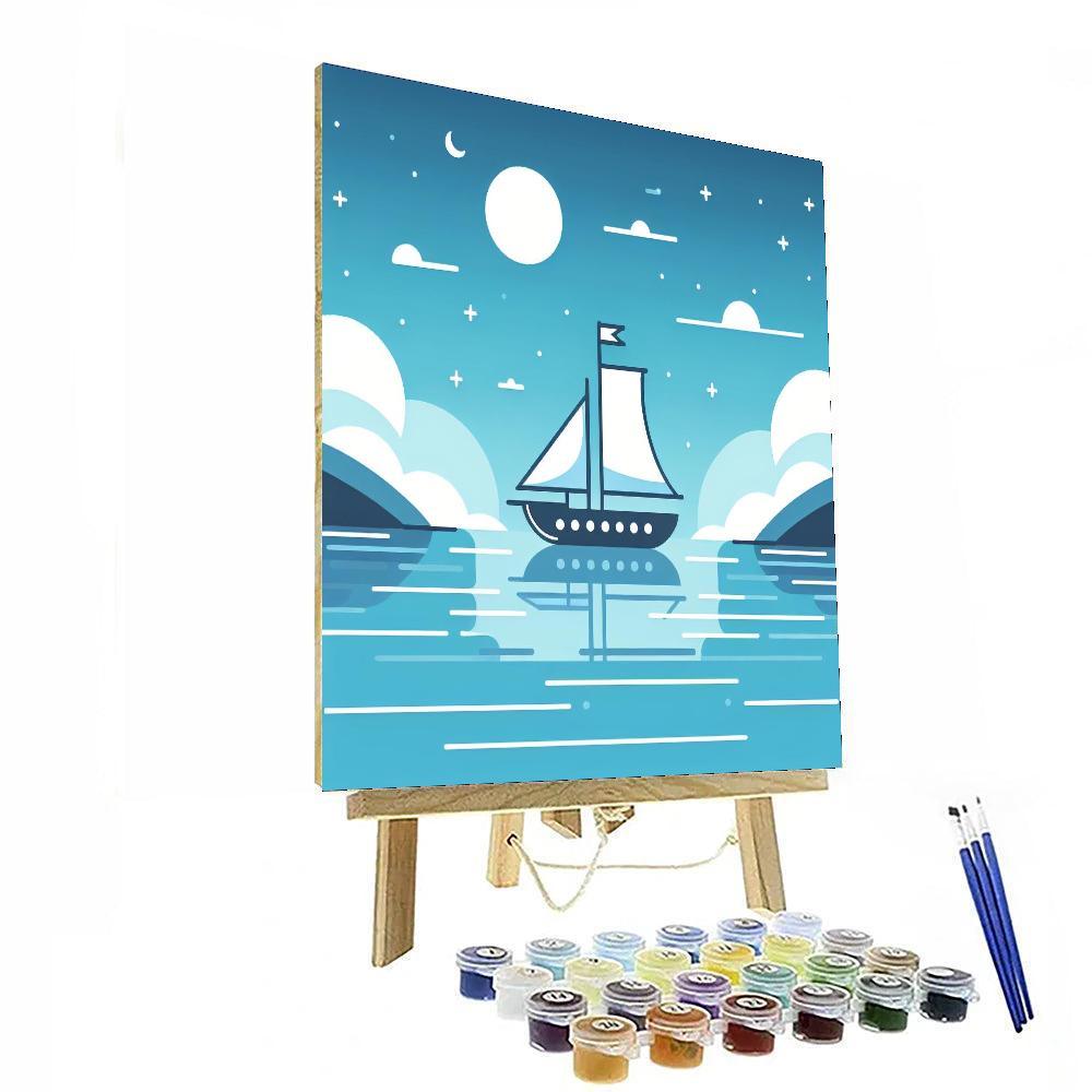 Moonlit Fantasy Voyage Painting Number Kit