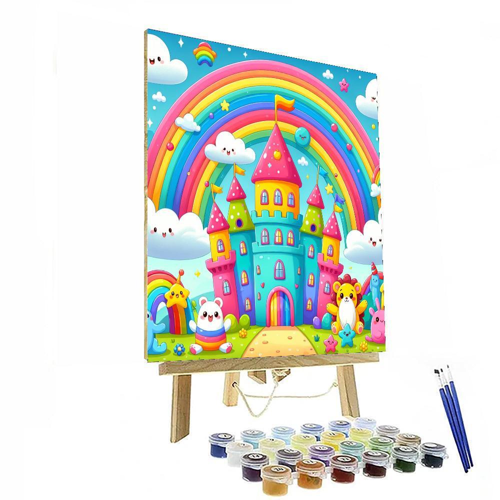 Rainbow Castle Paint By Color