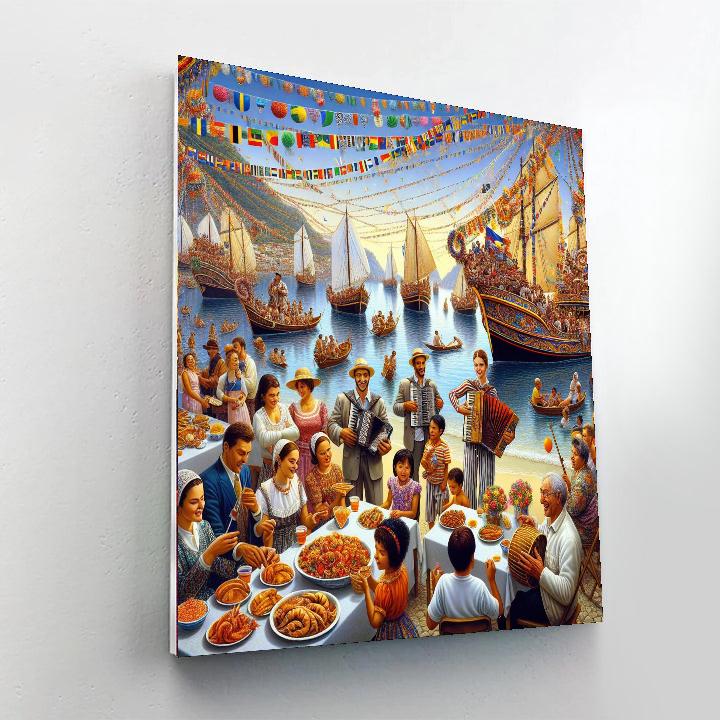 Festival Of The Sea - Italy Painting Number Kit