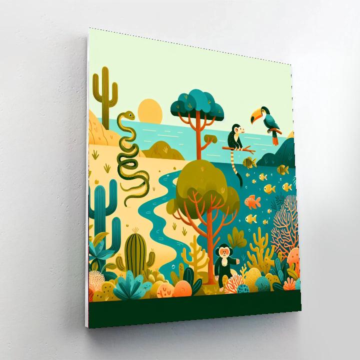 Brilliant Biomes Paint By Numbers Art