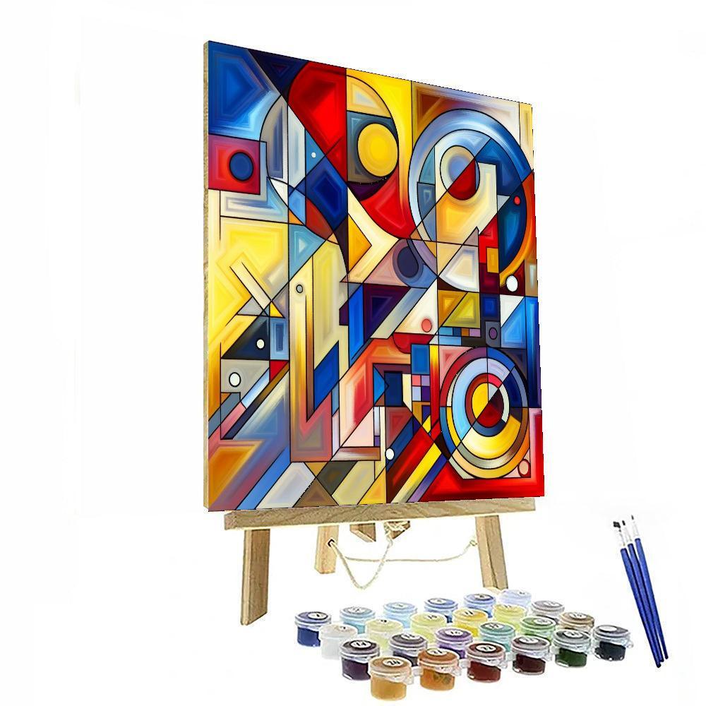 Artistic Geometric Abstraction Numbered Painting Kits